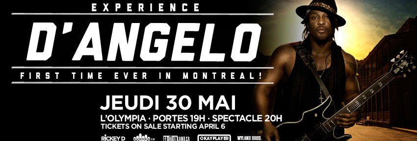 L’évènement du mois de mai : D’Angelo en concert à Montréal