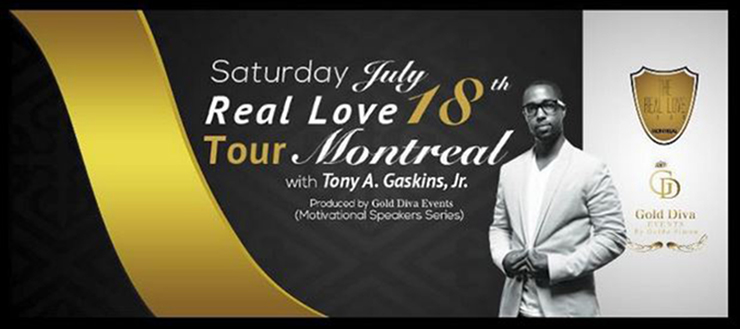 The Real Love Tour : Tony Gaskins à Montréal
