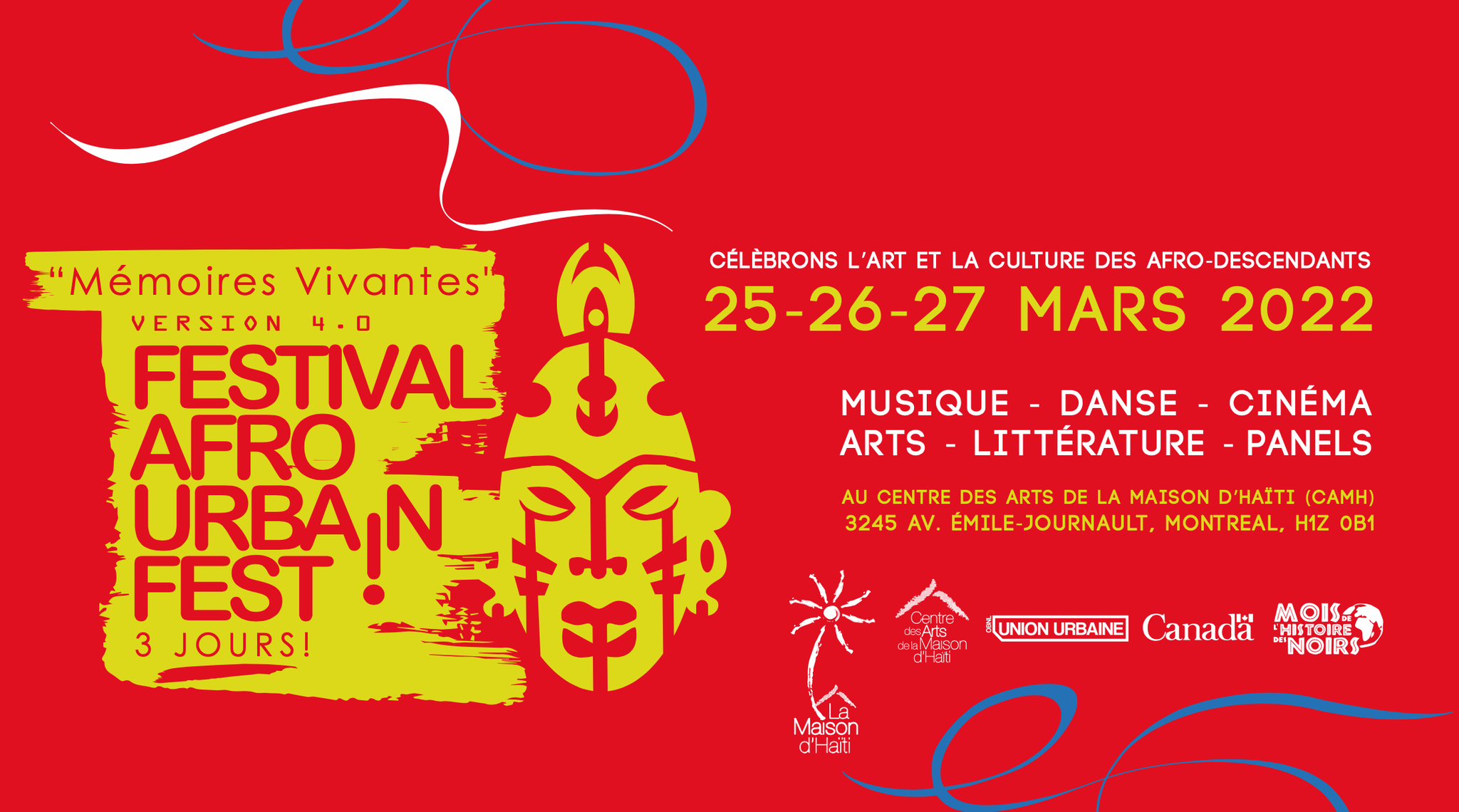 Le Festival Afro Urbain, revient pour une 4e édition, les 25-26-27 mars 2022!